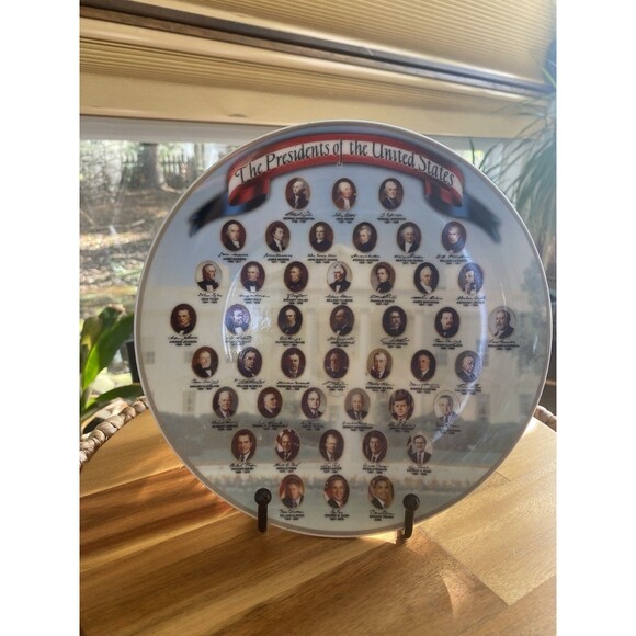 PRESIDENTS OF THE USA COLLECTOR'S PLATE - WASHINGTON THROUGH OBAMA 8" - Picture 3 of 8